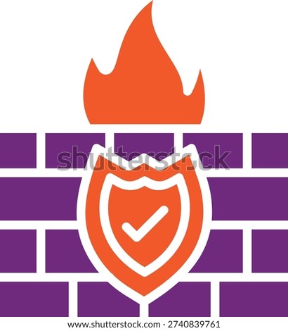 Firewall Vector Icon Design Illustration