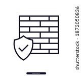Firewall vector icon, Firewall Vector illustration