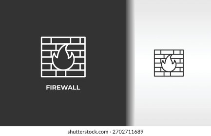 Firewall Vector, Icon Or Logo Sign Isolated Symbol Illustration