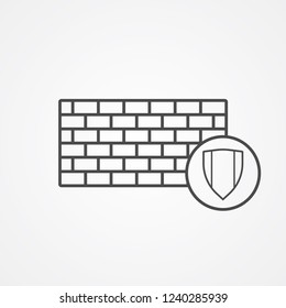 Firewall vector icon sign symbol