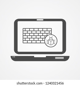 Firewall vector icon sign symbol