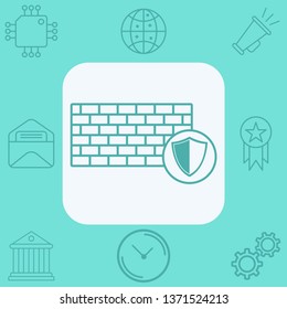 Firewall vector icon sign symbol