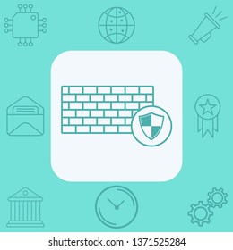 Firewall vector icon sign symbol