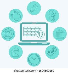 Firewall vector icon sign symbol
