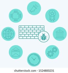 Firewall vector icon sign symbol