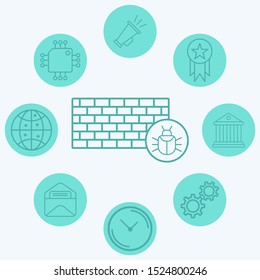 Firewall vector icon sign symbol