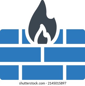 firewall Vector illustration on a transparent background. Premium quality symbols. Glyphs  vector icon for concept and graphic design.