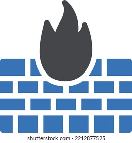 firewall Vector illustration on a transparent background. Premium quality symmbols. Glyphs vector icons for concept and graphic design. 

