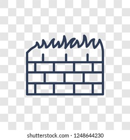 Firewalls icon. Trendy linear Firewalls logo concept on transparent background from Technology collection
