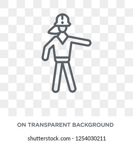 Firewoman icon. Trendy flat vector Firewoman icon on transparent background from Ladies collection. High quality filled Firewoman symbol use for web and mobile