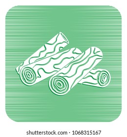 Firewood for bonfire icon. Vector illustration