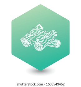 Firewood for bonfire icon. Vector illustration

