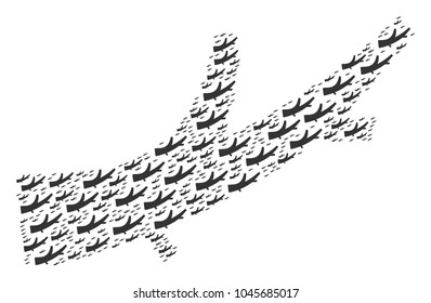 Firewood composition constructed in the shape of firewood pictograms. Vector iconized collage composed from simple pictograms.