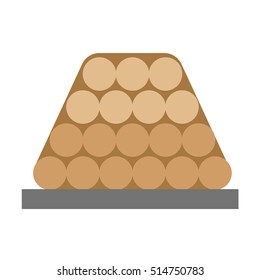 Firewood fireplace for bonfire stack vector wooden material