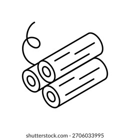 Icono de leña Ilustración vectorial limpia y moderna