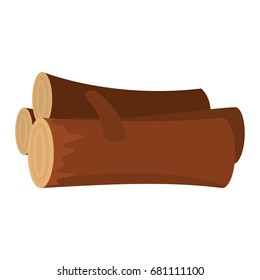 Firewood icon flat cartoon vector illustration of Firewoodicon for design and web isolated on white background. Firewood vector object for labels, logos