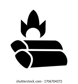firewood icon or logo isolated sign symbol vector illustration - high quality black style vector icons
