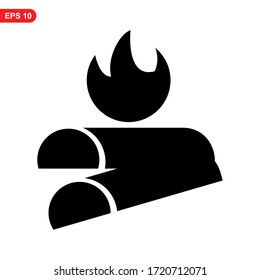 firewood icon or logo isolated sign symbol vector illustration - high quality black style vector icons
