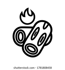 firewood icon or logo isolated sign symbol vector illustration - high quality black style vector icons
