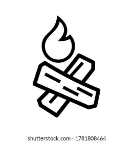 Firewood Icon Or Logo Isolated Sign Symbol Vector Illustration - High Quality Black Style Vector Icons
