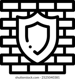 Brennholz-Symbol. Design mit dünnen linearen Stilen einzeln auf weißem Hintergrund