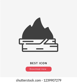 Firewood icon vector
