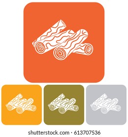 Firewood icon. Vector illustration

