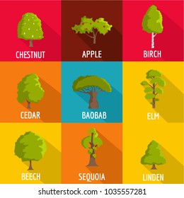 Firewood icons set. flat set of 9 firewood vector icons for web isolated on white background