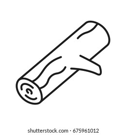 Firewood linear icon. Thin line illustration. Campfire log contour symbol. Vector isolated outline drawing