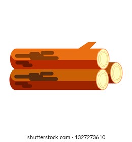 Firewood. Logs, wood, campfire, fuel. Camping concept. Vector illustration can be used for topics like campsite, fire bonfire