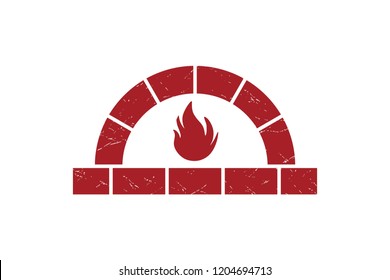 Firewood oven logo Designs Inspiration Isolated on White Background