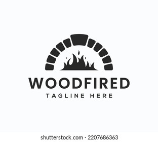 Firewood Oven and Wood Fired Logo Design Template