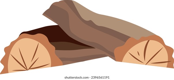 Firewood Pile Icon Vector Illustration