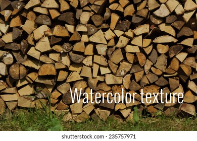 Firewood texture made in vector