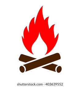 Firewood vector icon isolated on white background