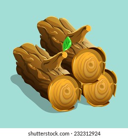 Firewood. Vector illustration.