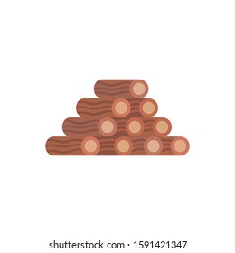Firewood winter color icon. Elements of winter wonderland multi colored icons. Premium quality graphic design icon on white background