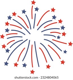 firework 4th of july clipart, 4th of July set of rainbows. Patriotic iridescent shirt design. Happy Independence day, 4th July national holiday. Usable as greeting card, banner, background