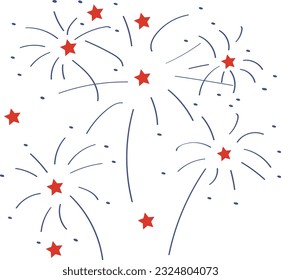 firework 4th of july clipart, 4th of July set of rainbows. Patriotic iridescent shirt design. Happy Independence day, 4th July national holiday. Usable as greeting card, banner, background