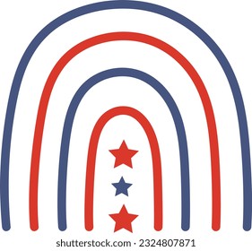 firework 4th of july clipart, 4th of July set of rainbows. Patriotic iridescent shirt design. Happy Independence day, 4th July national holiday. Usable as greeting card, banner, background