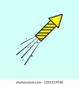 Firework amusement mono color icon . Simple colorvector of Amusement icons for UI and UX, website or mobile application