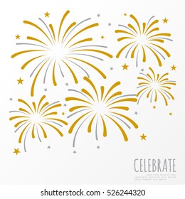 firework background, can be use for celebration, party, and new year event. vector illustration 