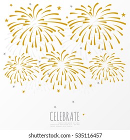 firework background, can be use for celebration, party, and new year event. vector illustration 