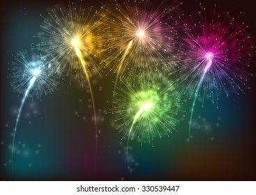 Firework background. Vector