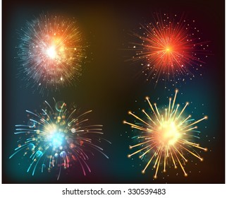 Firework background. Vector