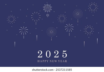 firework banner in night.Editable vector illustration for horizontal design
