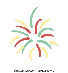 firework burst drawing vector illustration