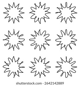 Firework burst icon. Celebration blast symbol. Black firework display. Vector illustration.