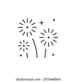 Firework burst line outline icon