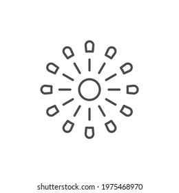 Firework burst line outline icon